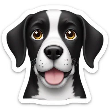 Black&White dog sticker