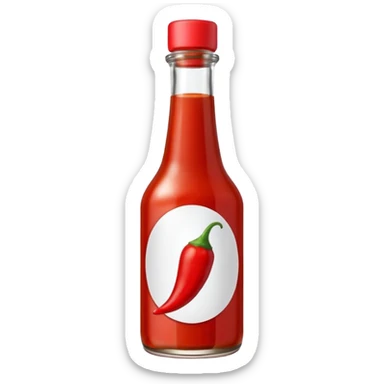 Hot chili sauce bottle sticker