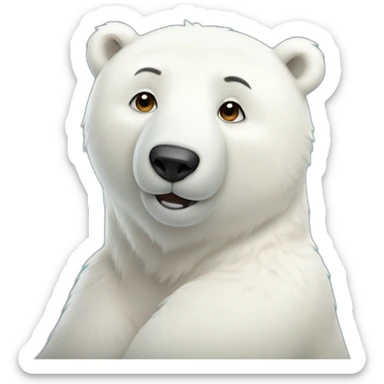 cute polar bear sticker