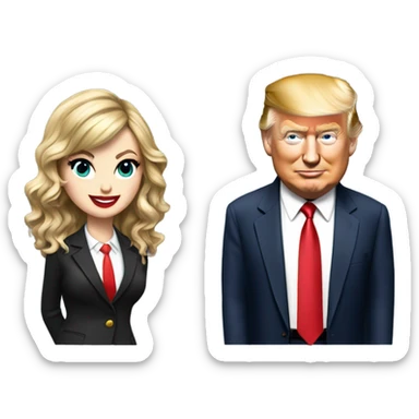 Trump and Taylor Swift sticker