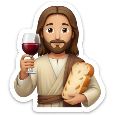jesus wine and bread sticker