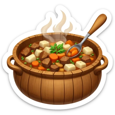 stew medieval in a bowl sticker