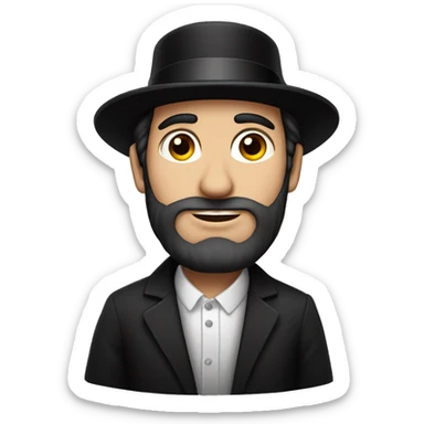 Ultra orthodox Jewish male with sideburns  sticker