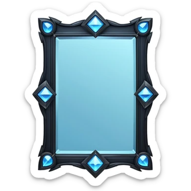 Mirror of Fate — obsidian frame + shifting light sticker