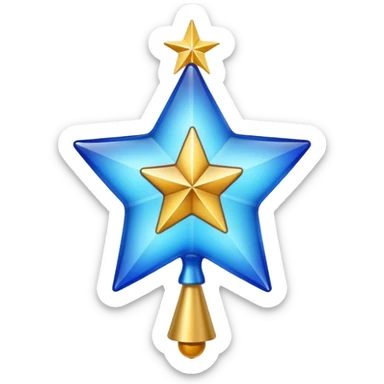 blue tree topper sticker