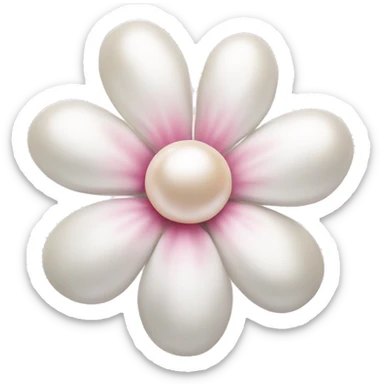 Pearl light pink flower sticker