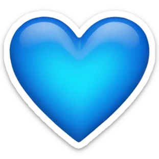 blue heart  sticker