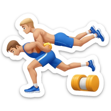 glute-bridges-exercise guy with blue shorts  sticker