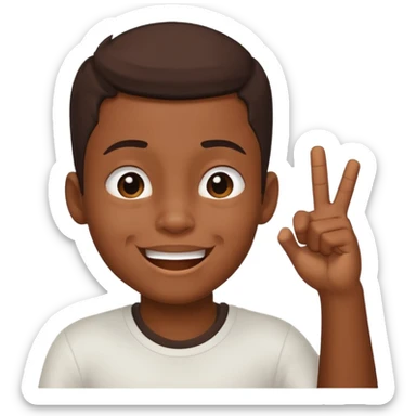 black boy winking and doing hang loose gesture sticker