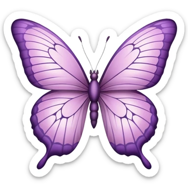 Mauve butterfly sticker