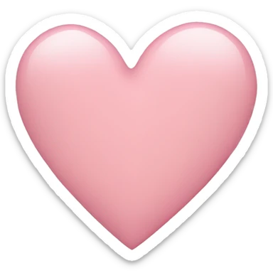 Light pink plain heart  sticker