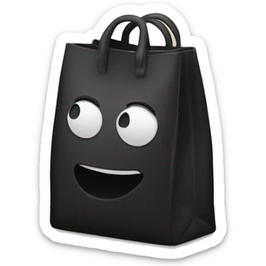 create a emoji of black bag sticker