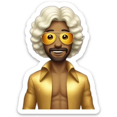70's disco character sticker