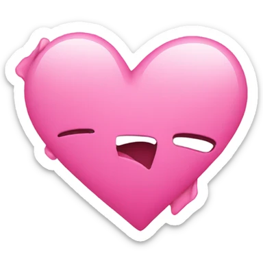 broken heart but the color pink  sticker