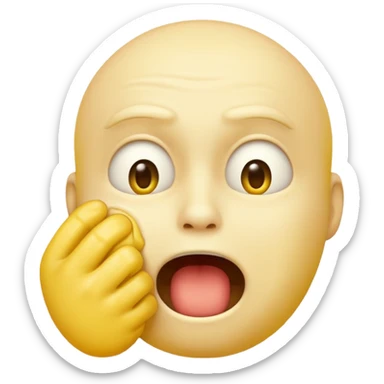 yellow emoji choking himself out creepy sticker