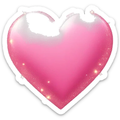 A pink Heart with a little sparkle sticker