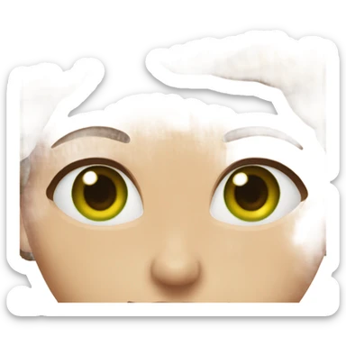 Beautiful brown haired woman with green eyes  sticker