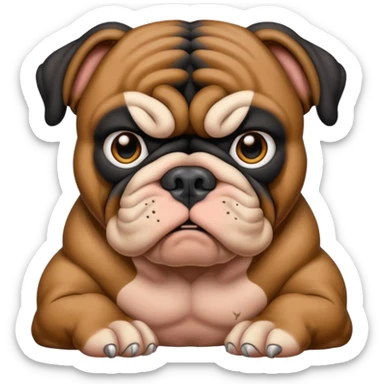 black bulldog Y3 sticker