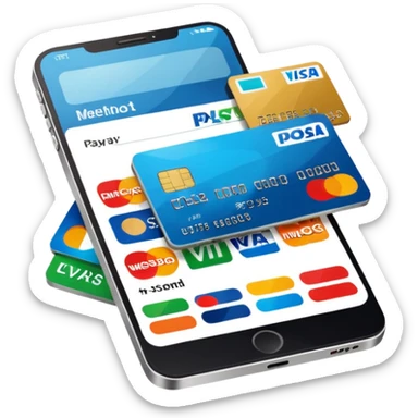 payment method flat style sticker
