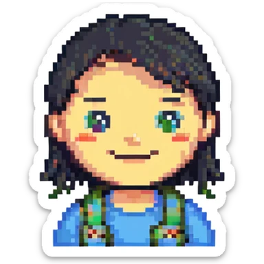 smiling personalized cartoon avatar sticker