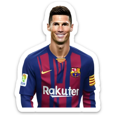 Cristiano Ronaldo meet Messi ￼ sticker