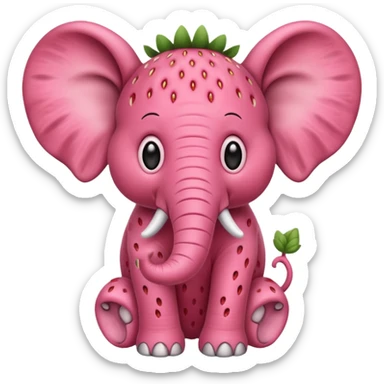 Strawberry Elephant  sticker