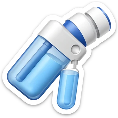 Asthma inhaler blue  sticker