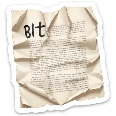 erotic Paper contract with bite marks tearing through the signature field sticker