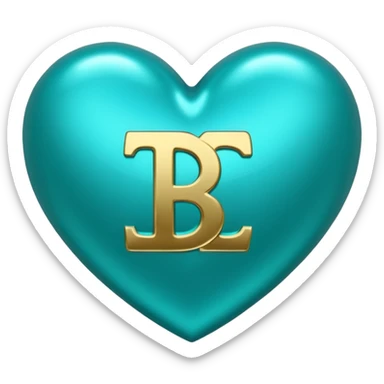 Teal heart with dollar signs sticker