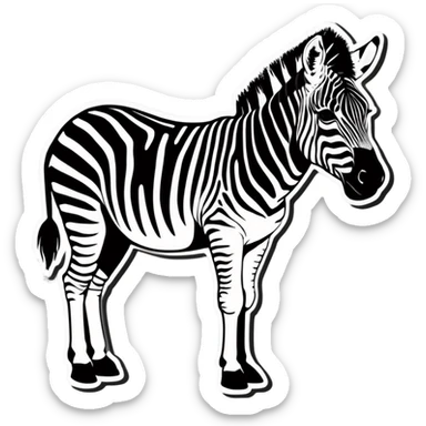 Zebre créatif sticker