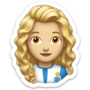 un anglais pâle avec des cheveux blond et des ye sticker