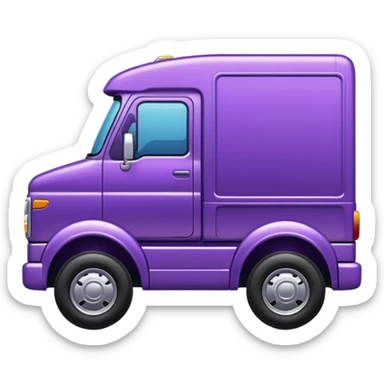 purple truck emoji facing right sticker
