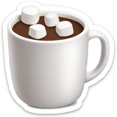 Mug of Hot cocoa with marshmallows in it sticker