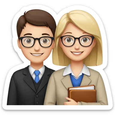 teacher helping student sticker