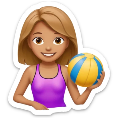 A girl in swimsuit sticker