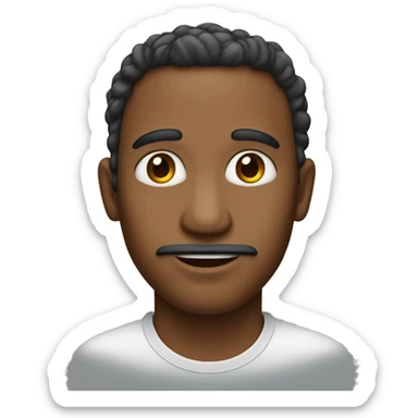 Homem cor pele clara careca sem barba e olhos fleumático sorrindo sticker