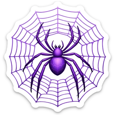 purple spider webs sticker