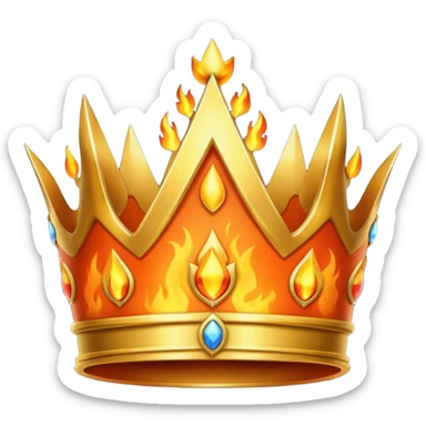 Coroa pegando fogo sticker