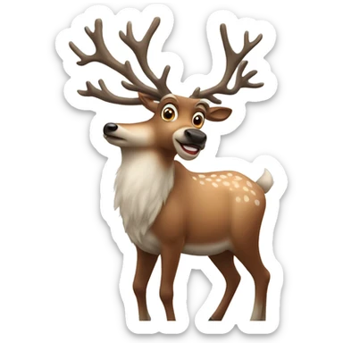 realistic reindeer sticker