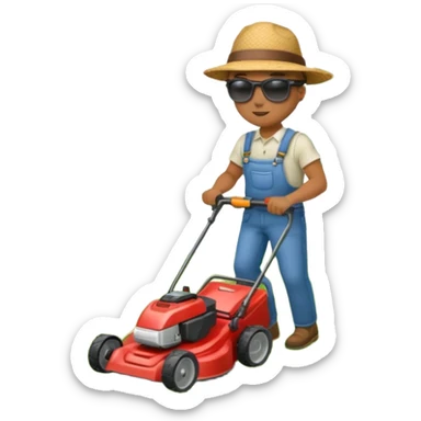 mowing the yard sticker