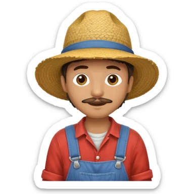 High resolution of  full body farmer sticker