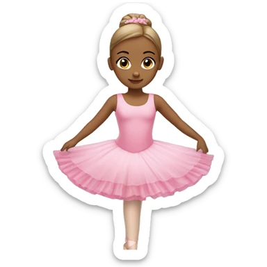 balerina with pink dress sticker