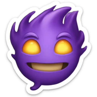 Purple flamme sticker
