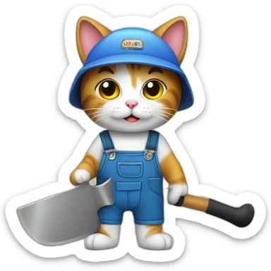 cat-who-is-a-carpenter-but-has-the-day-off sticker