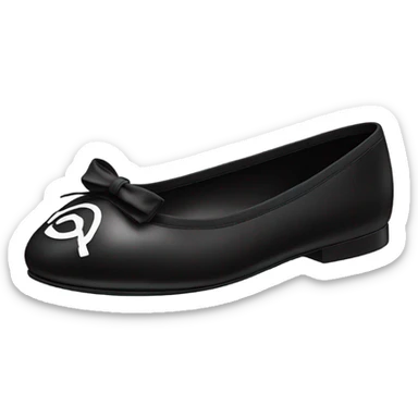 Black Chanel ballet flats sticker