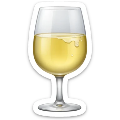 glass of white wine  sticker