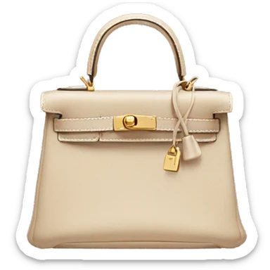Beige hermes mini kelly purse sticker