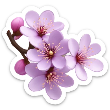 Cherry blossom in purple  sticker