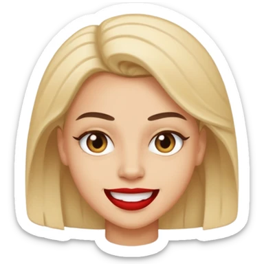Sassy slay smile emoji with atitude  sticker