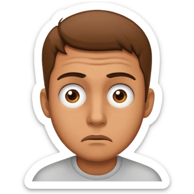 a worried man sticker